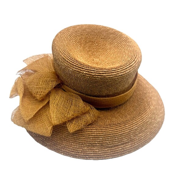 Vintage Handmade Neiman Marcus Straw Sun Hat Italy Beach Resort Travel Stunning! - Picture 5 of 10